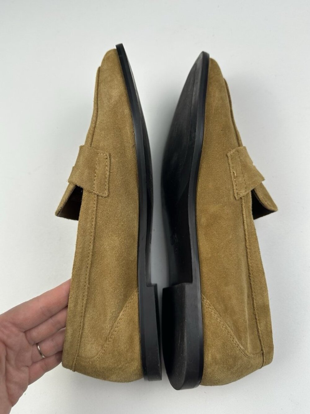 Zara Men’s Suede Penny Loafers Sand Brown Slip On EU 42 US 9 - Picture 8 of 8